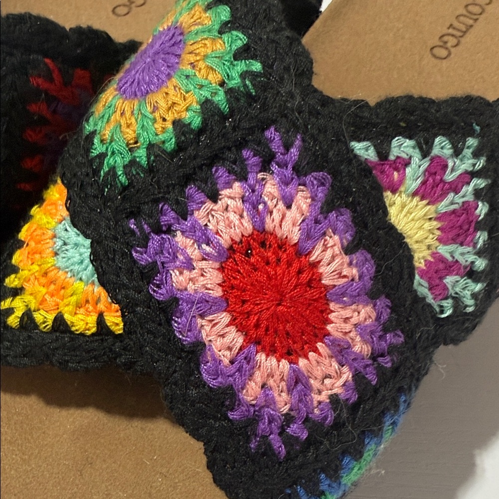 Multicolor Crochet Slide Sandals - Picture 5 of 5
